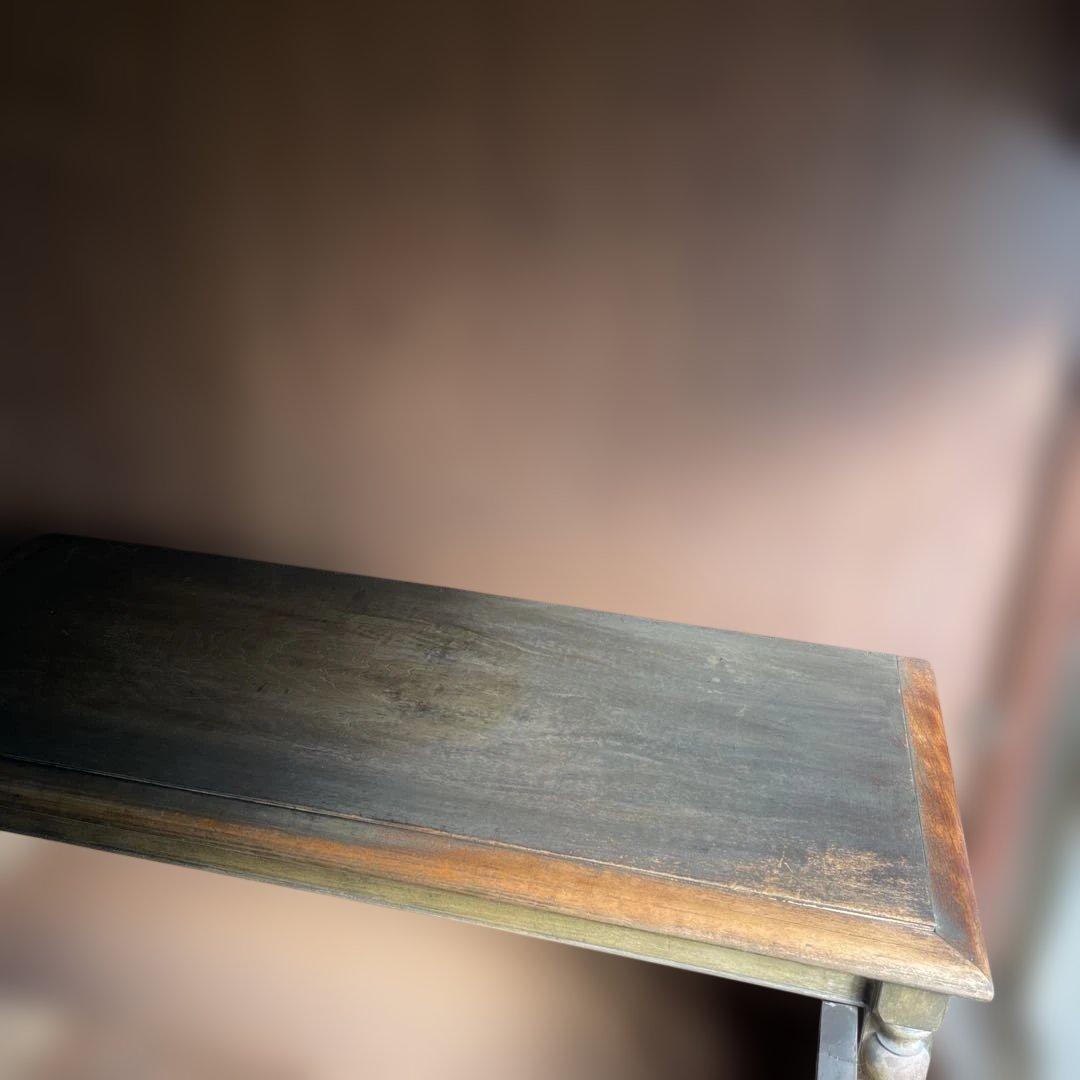 25日迄　ヴィンテージ　アンティーク　レトロ　木製モザイクガラス扉　キャビネット