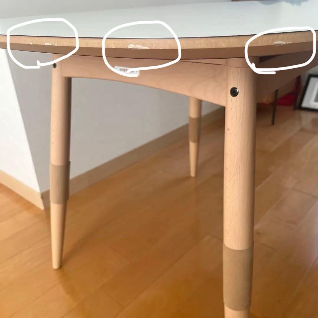 【カリモク60＋】Dテーブルホワイトピュアビーチ　ダイニングテーブル