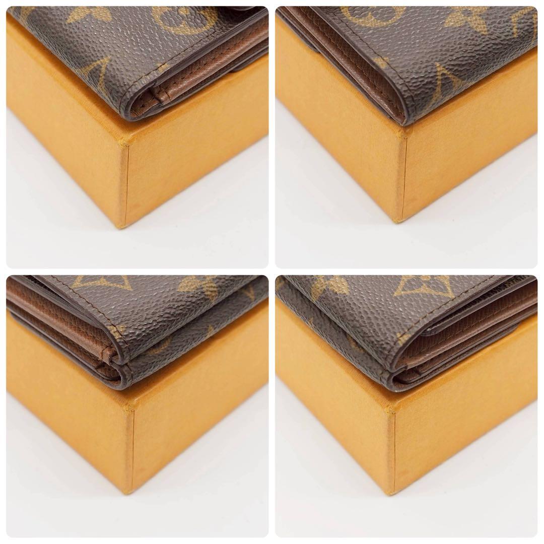 ルイヴィトン ポルトモネビエカルトクレディ モノグラム 三つ折り財布 ブラウン