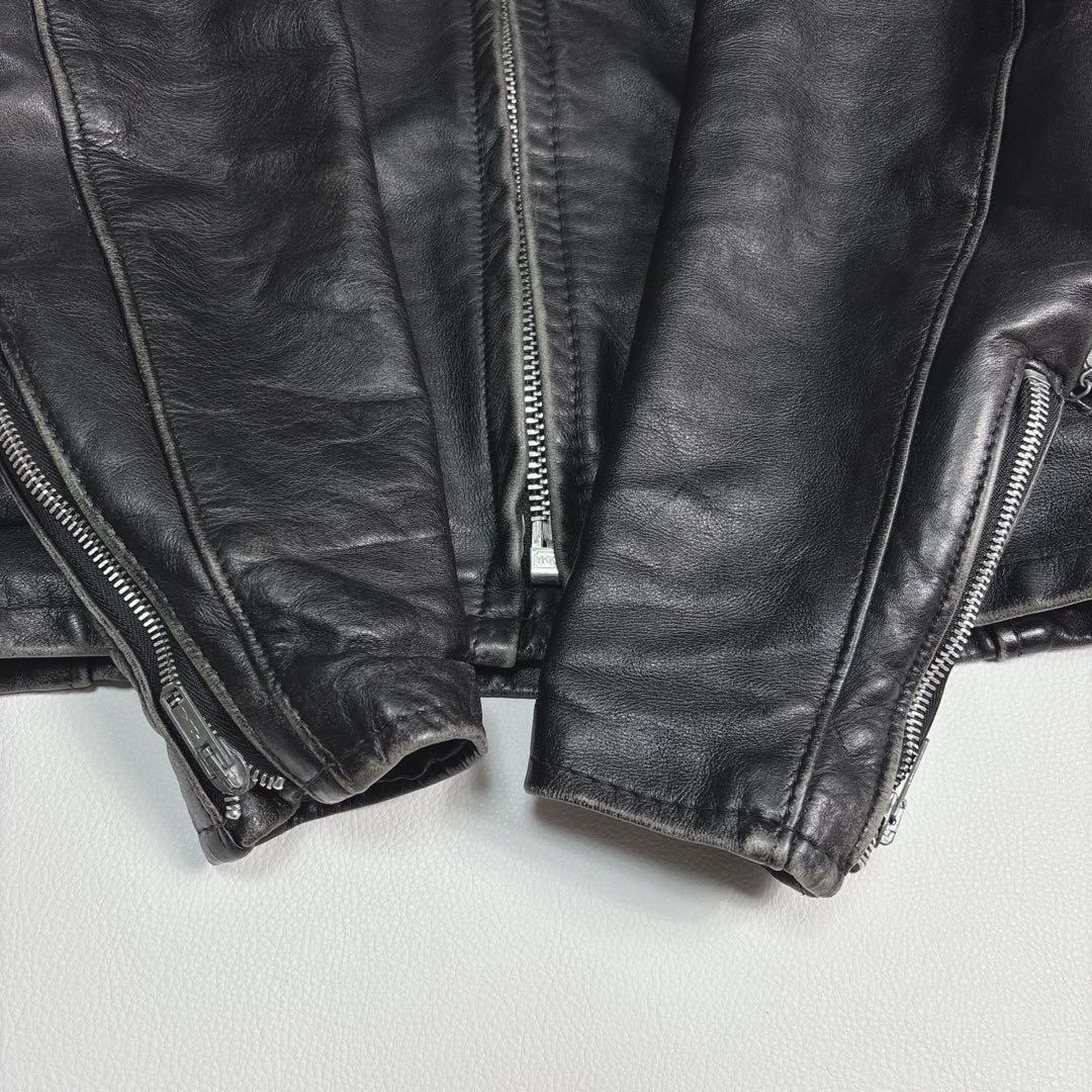 ショット 141 ライナー シングルライダース レザージャケット 34 黒