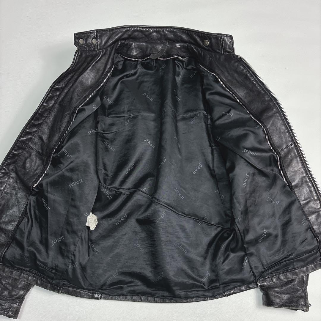 ショット 141 ライナー シングルライダース レザージャケット 34 黒