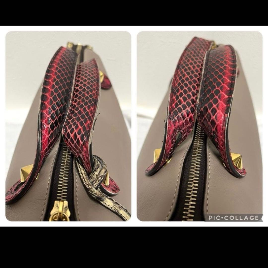 フェンディ バイザウェイ　パイソン 蛇革　2way ※ハンドル部要確認