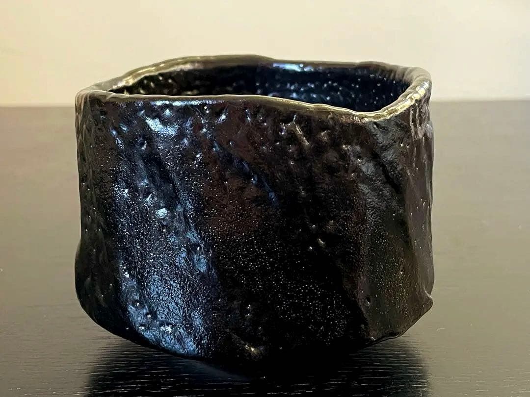 利茶土ミルグリム/リチャードミルグリム/今古窯/引出黒茶碗/抹茶茶碗