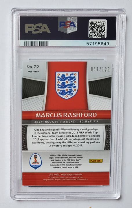 Panini Marcus Rashford PSA 10 125枚限定カード