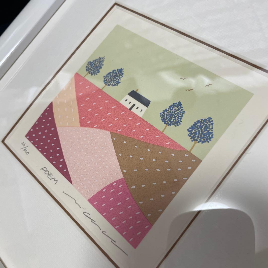 POEM、渡辺美香子作、フレーム付き、風景画