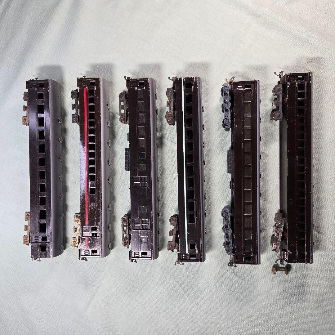 HO金属製客車6両(Aセット)。ジャンク品。