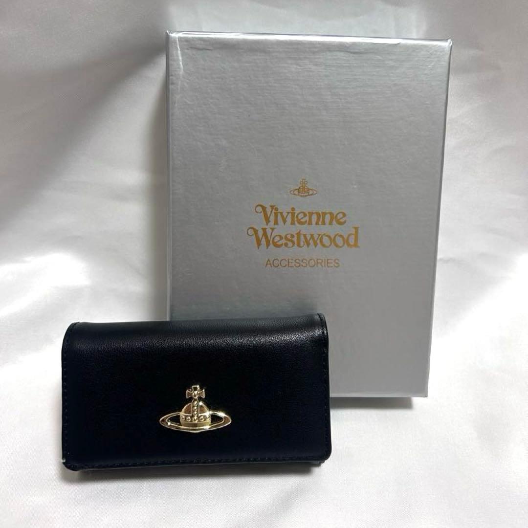 Vivienne Westwood ブラック レザー キーケース