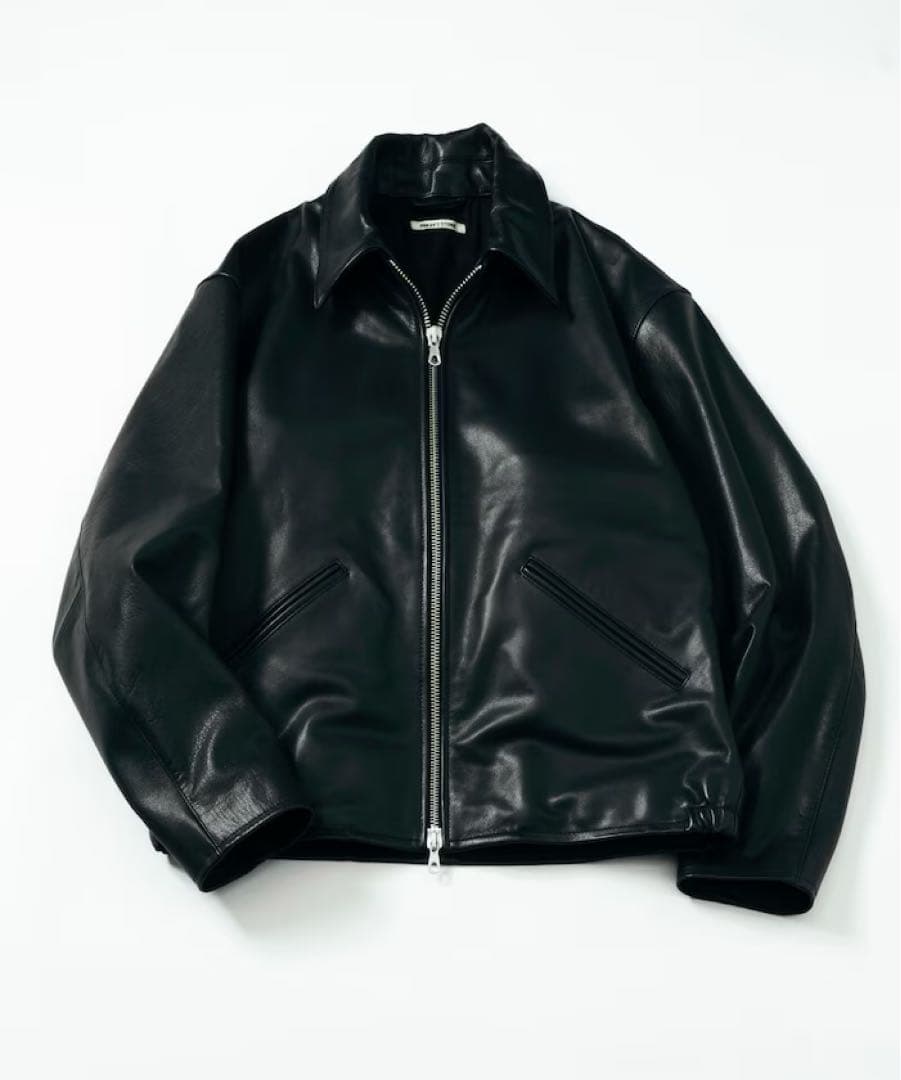 最終値下げ Calf Leather ミニマル シングル ライダースジャケット