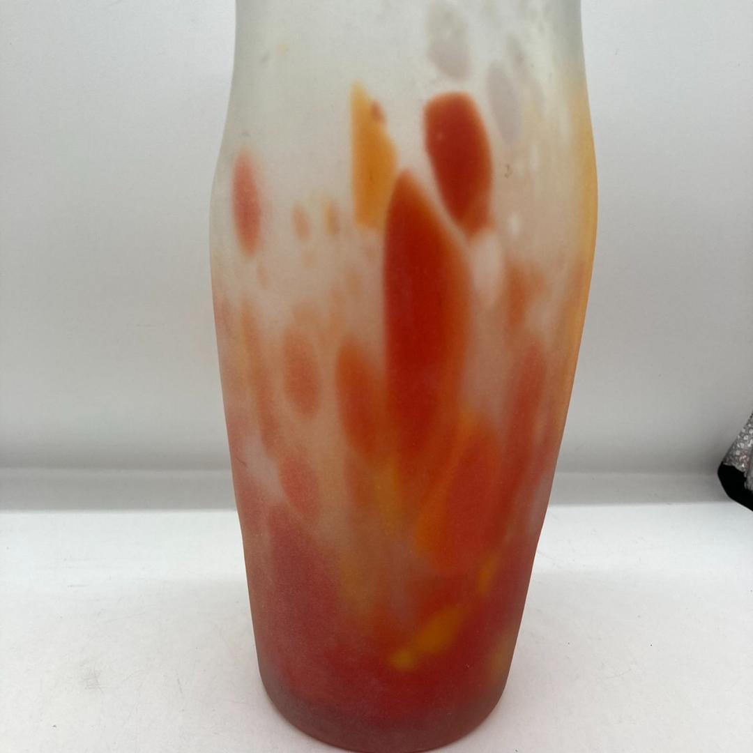 ▼藤田喬平 花瓶　手吹　ガラス　フラワーベース　箱付き