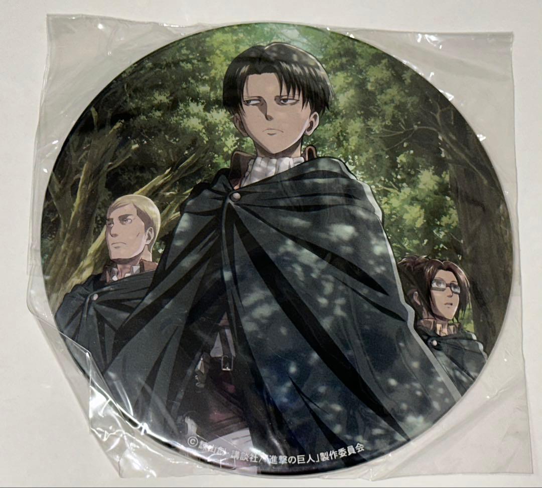 進撃の巨人 リヴァイ エルヴィン 分隊長　ビッグ缶バッジ
