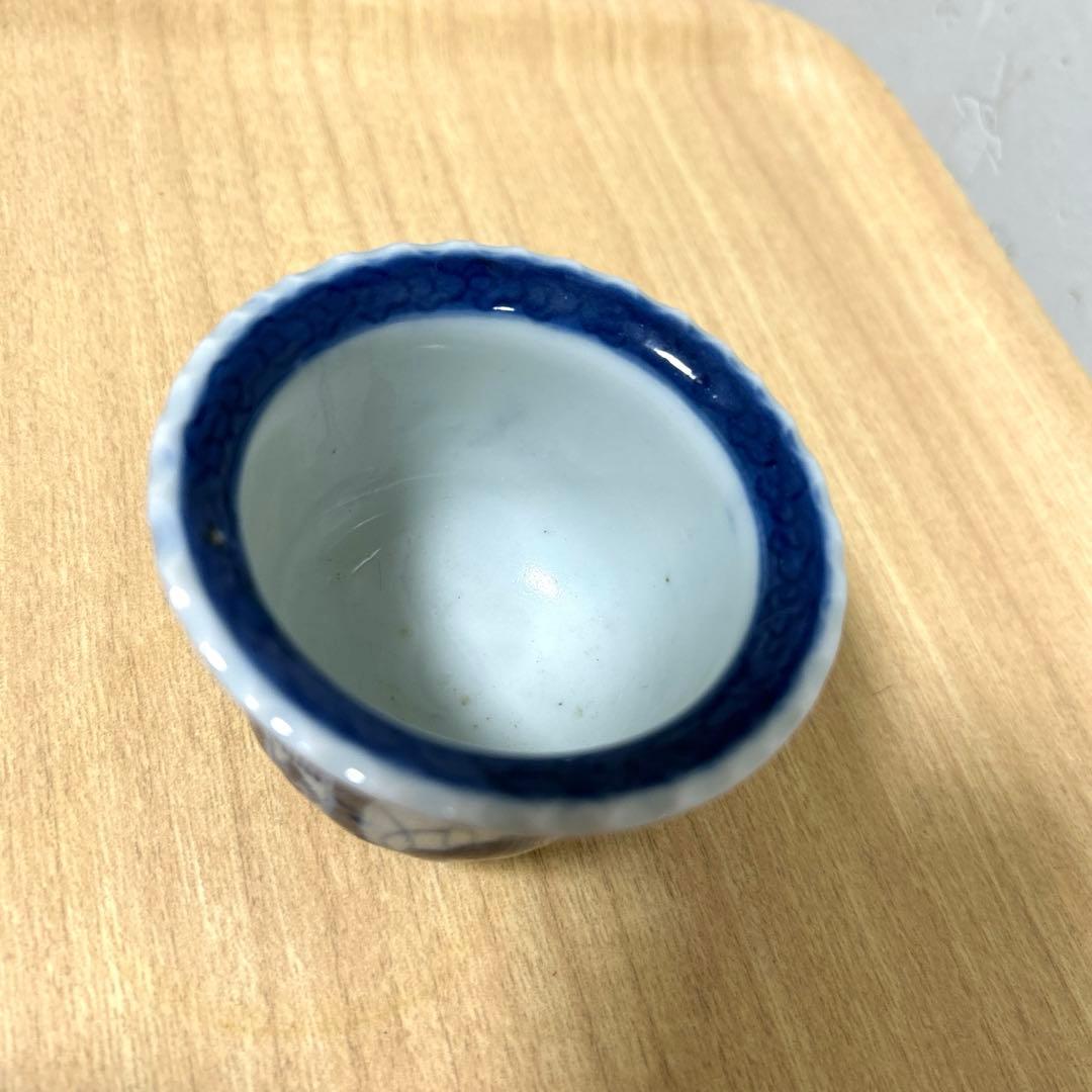 福禄寿　向付　染め付け　古伊万里