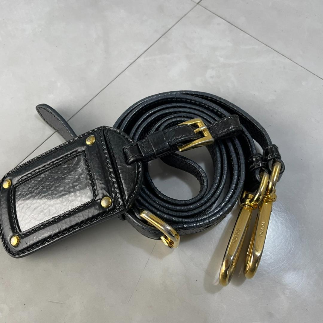 PRADA ショルダーバッグ プラダ 2way カメラバッグ キルティング 黒