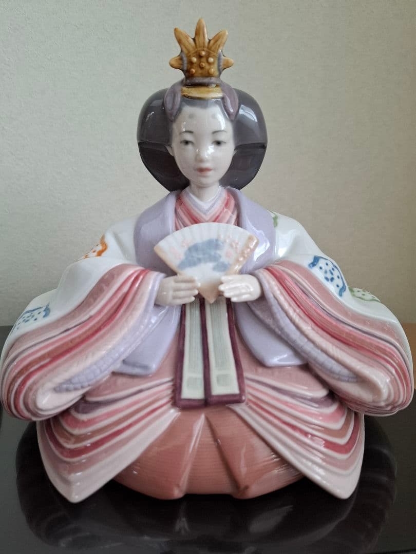 リヤドロ　親王飾り　花紋様