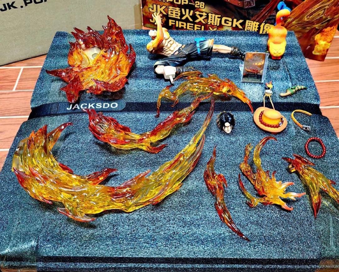 ワンピース 火拳のエース ガレージキット ガレキ スタチューX①⑦