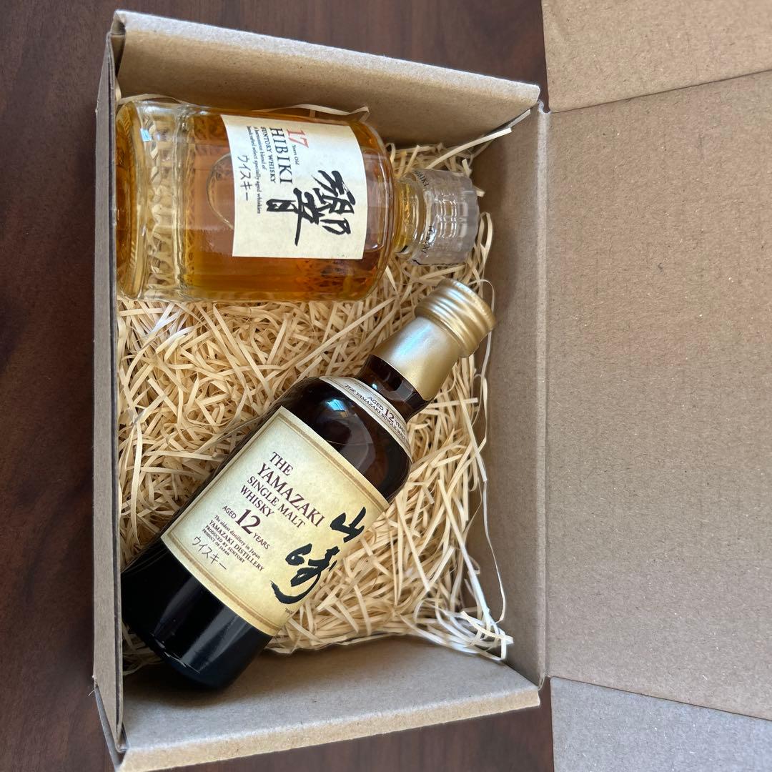 【新品未開封】 「響 17年」「山崎 12年」ウイスキー 50mlミニボトル