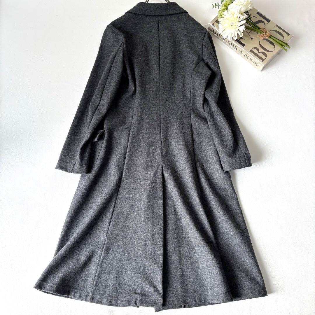 【美品】ヨウジヤマモト チェスターコート ロング ウール Aライン グレー 2