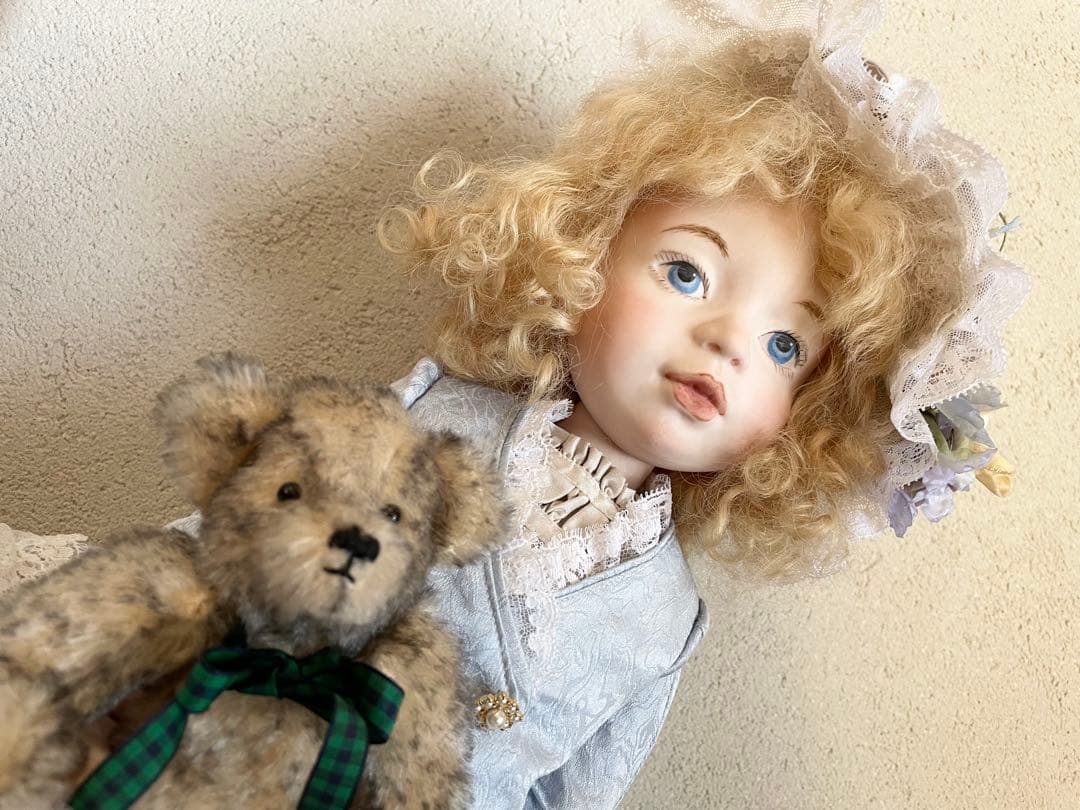 ビスクドール ハンドメイド 創作人形 アンティークドール テディベア ビクトリア