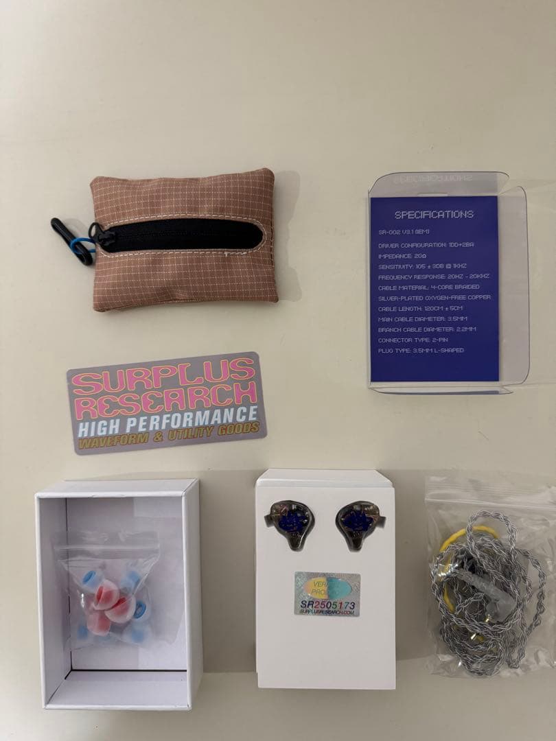 イヤホン Surplus Research SR-002 V 3.1