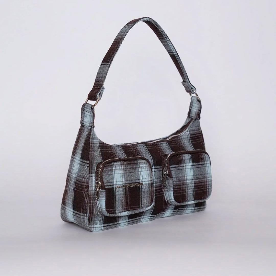 バッグ ALLISON BROWN CHECK SHOULDER BAG