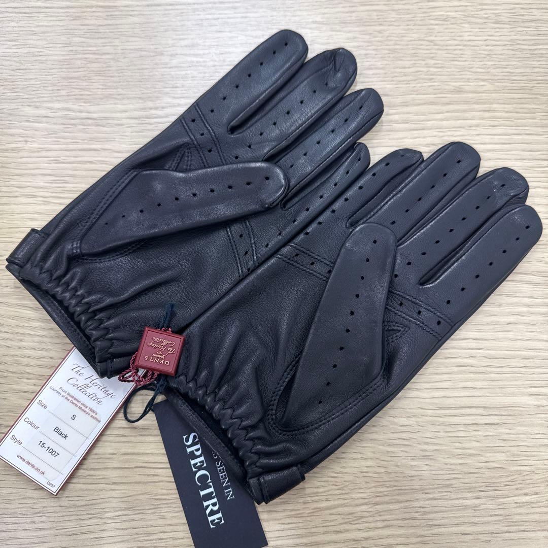 DENTS ブラック レザー手袋 Sサイズ