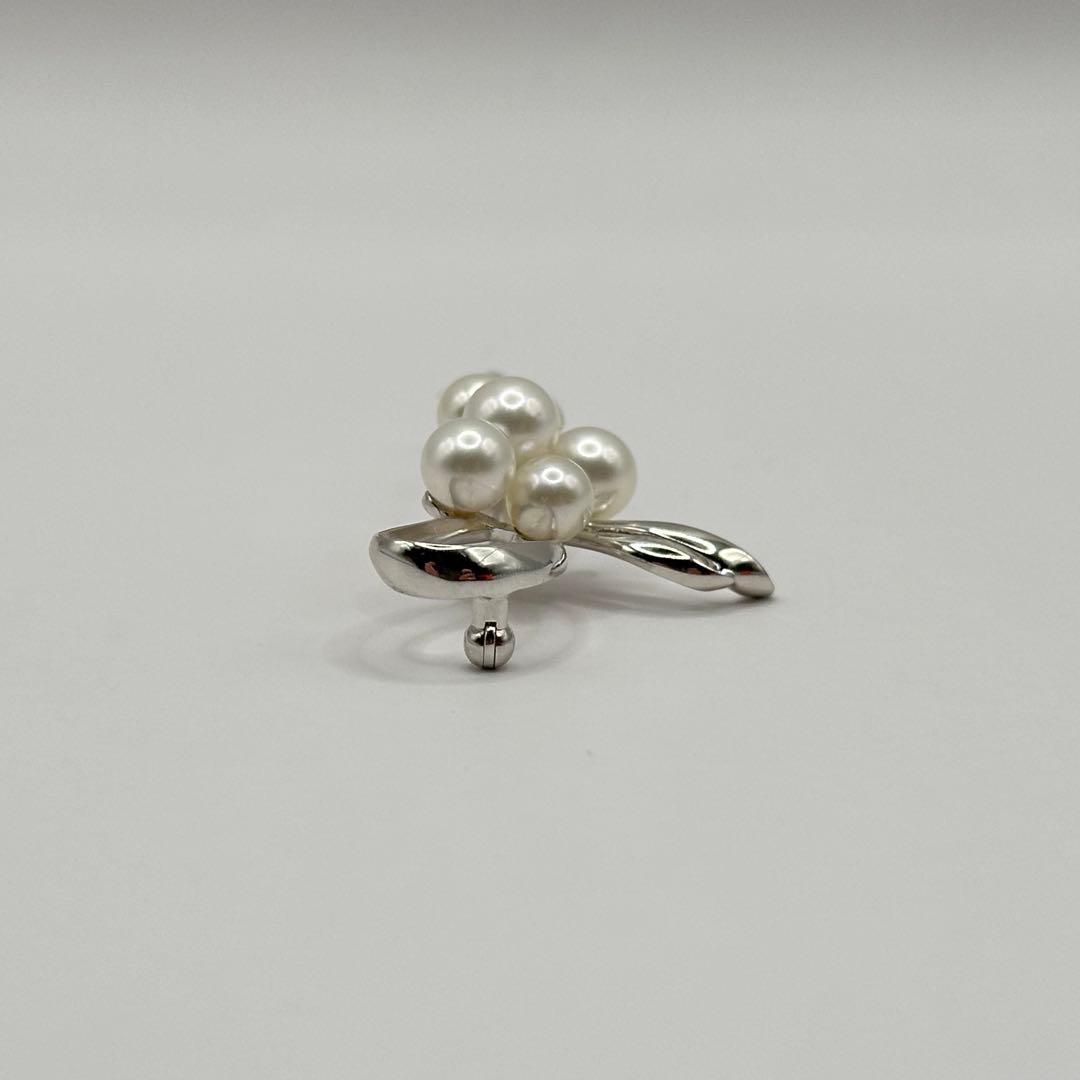 【美品】MIKIMOTO ミキモト ブローチ パール あこや真珠 シルバー