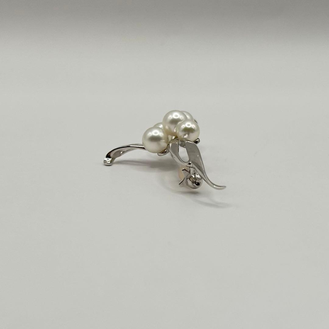 【美品】MIKIMOTO ミキモト ブローチ パール あこや真珠 シルバー