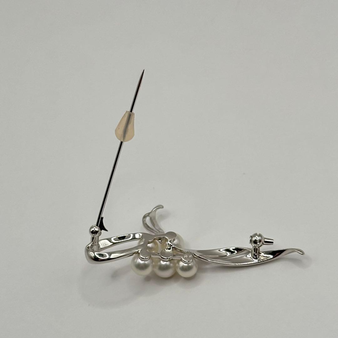 【美品】MIKIMOTO ミキモト ブローチ パール あこや真珠 シルバー