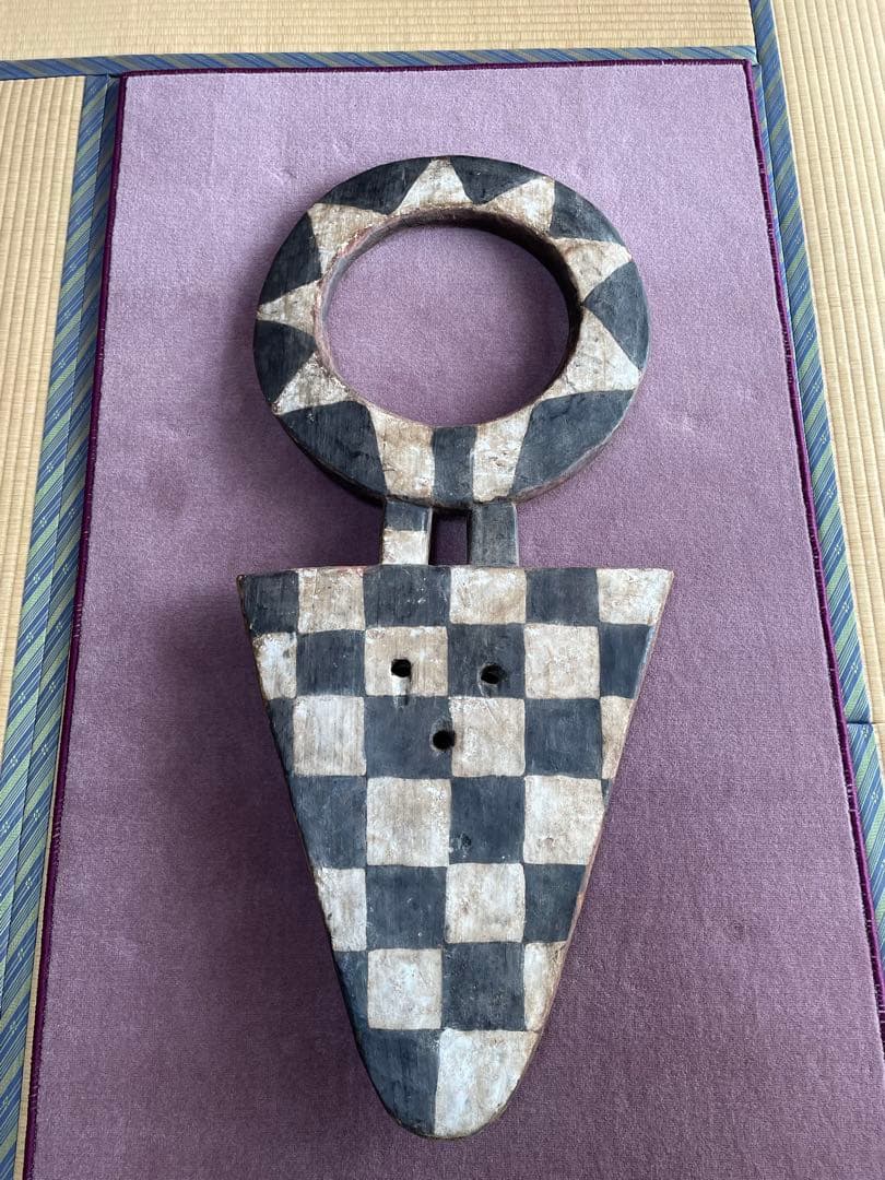 アフリカ　ナファナ族　ベドゥ仮面　儀式に使われた本物　激レア品 長さ110cm