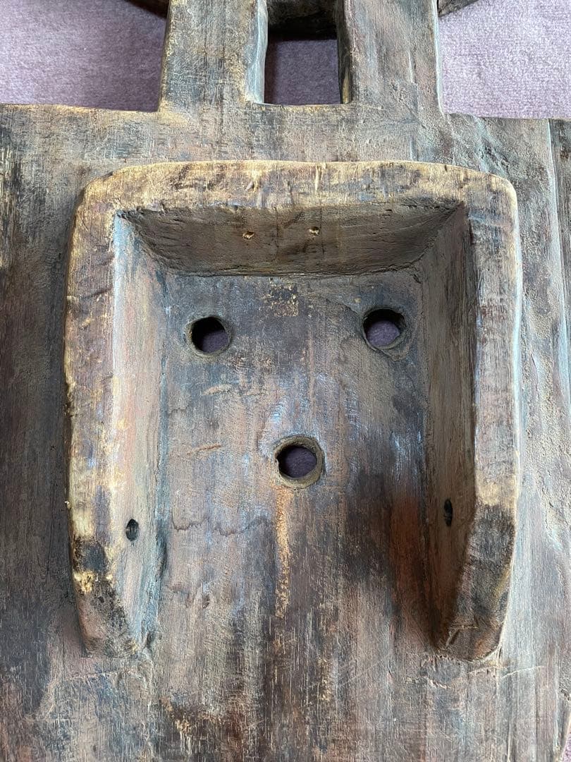 アフリカ　ナファナ族　ベドゥ仮面　儀式に使われた本物　激レア品 長さ110cm