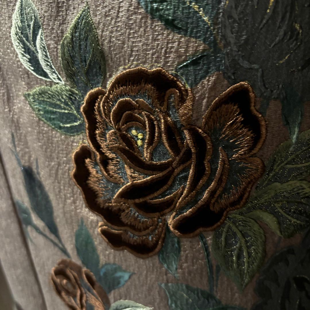 美品　珍品　薔薇　ベロア　暈し　逸品　振袖　フルセット 振り袖