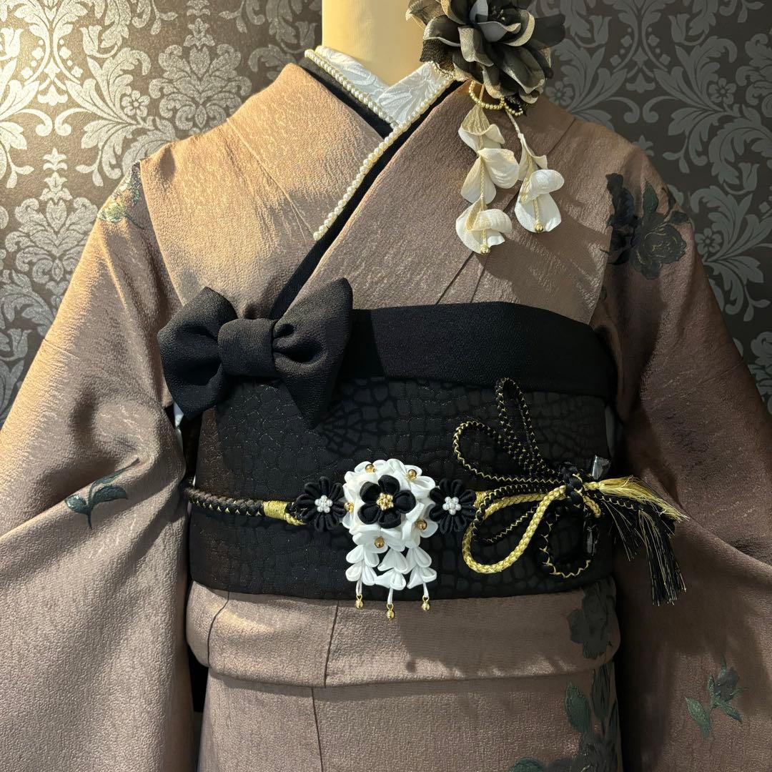 美品　珍品　薔薇　ベロア　暈し　逸品　振袖　フルセット 振り袖