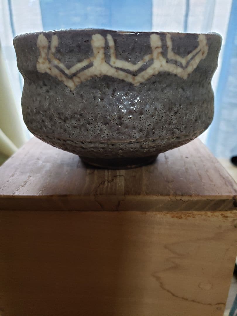 古志野　鼠　志野茶碗