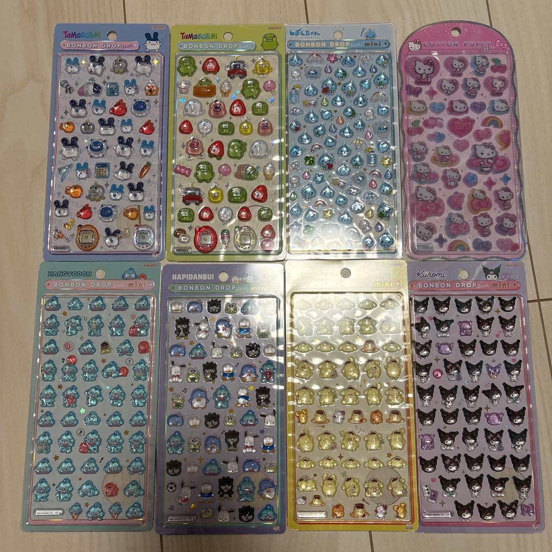 正規品　ボンボンドロップシール　たまごっち　しずくちゃん　サンリオ
