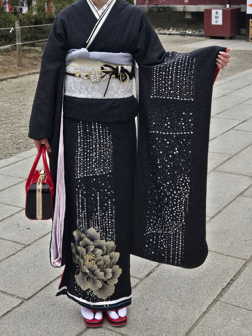 成人式振り袖フルセット＆草履バッグセット　モダンで華やか