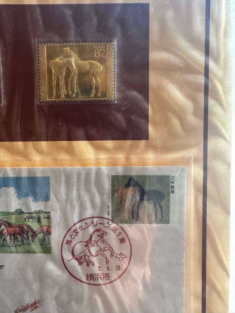 未開封　松本徽章工業　純金張　金属工芸品　3種セット　馬と文化シリーズ　限定