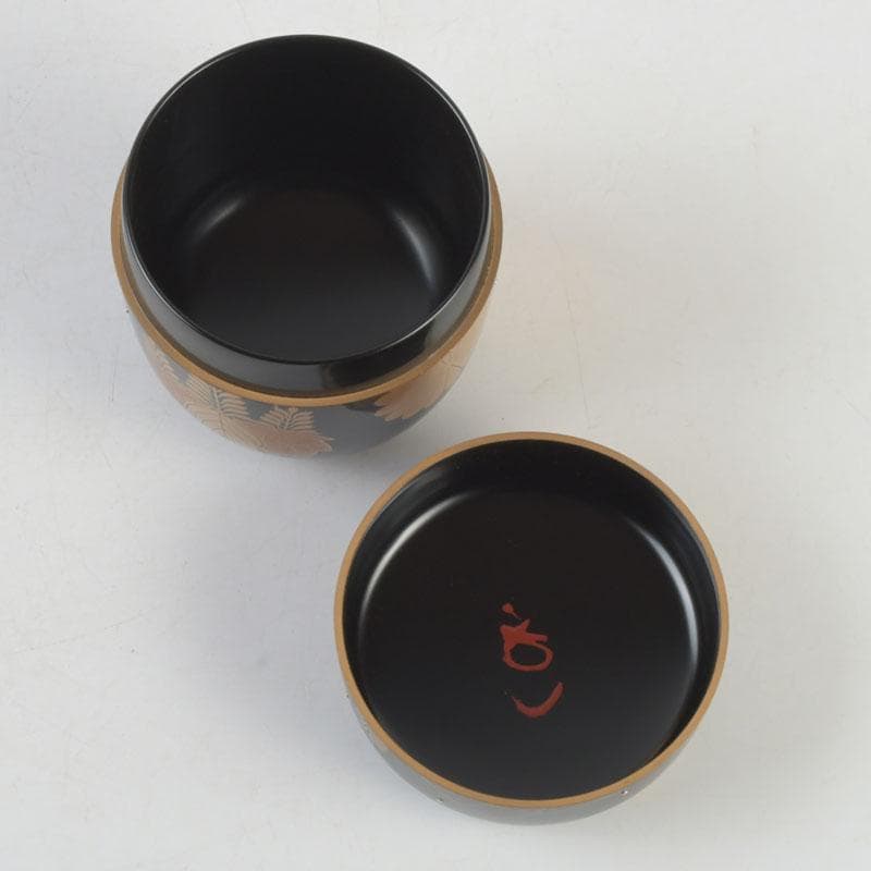 茶道具　呉藤童甫作　菊桐秋草蒔絵　大棗　堀内宗完(兼中斎)極め箱　V　9702