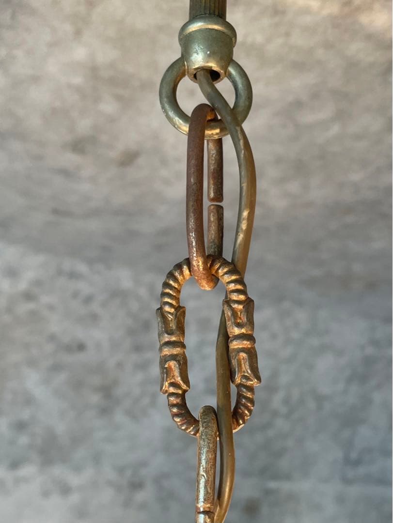 22. フランス アンティーク シャンデリア 3灯 キャンドル ライト 吊り下げ