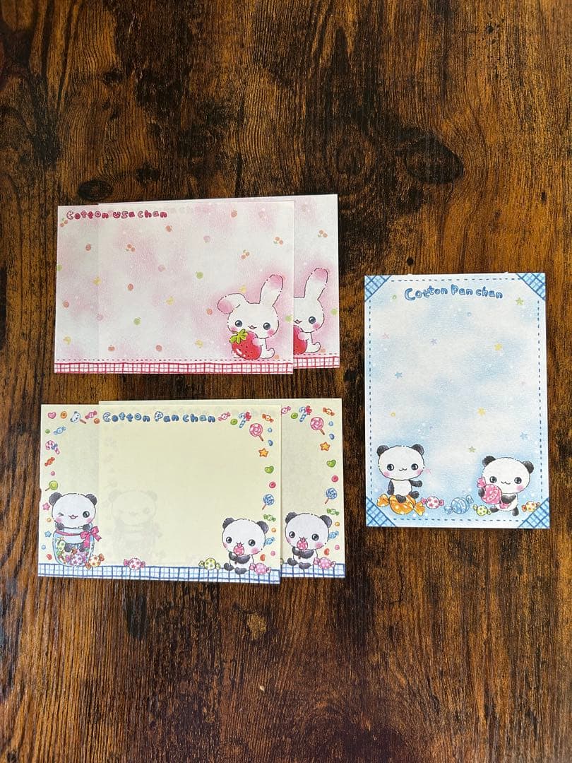 コットンぱんちゃん、うさちゃん、ニャンコロリン　シールとメモ用紙セット　バラメモ