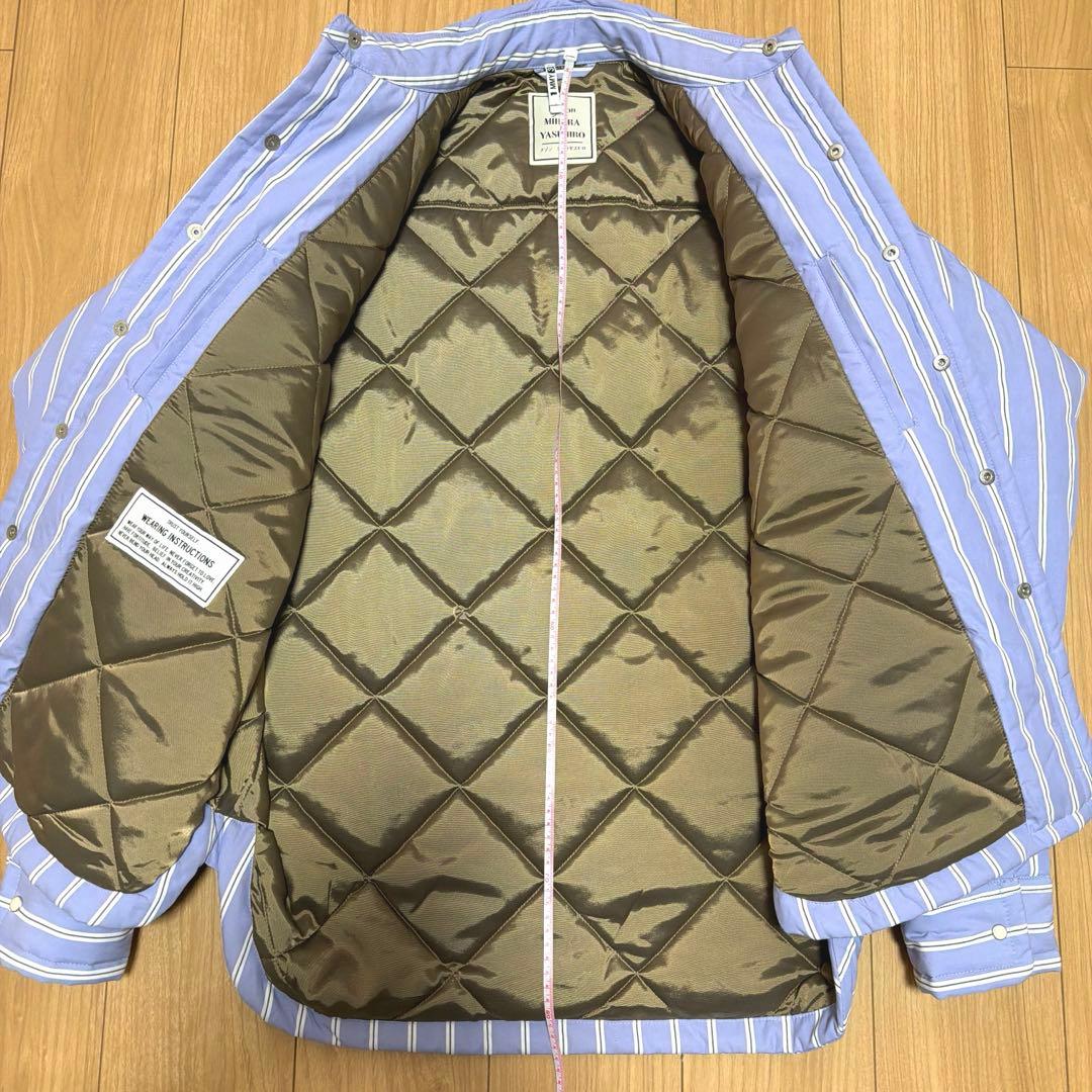 メゾンミハラヤスヒロ Stripe Puffer Shirt 46