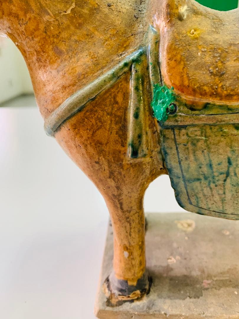 中国唐時代三彩馬像