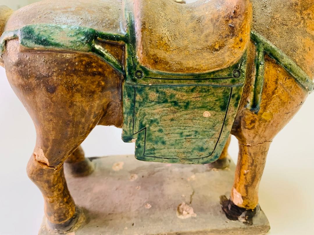 中国唐時代三彩馬像