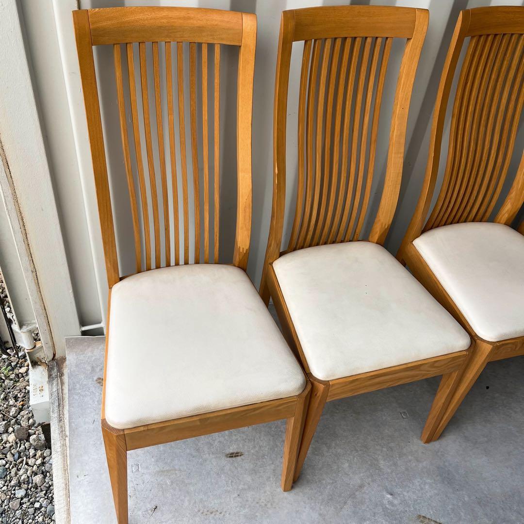 大塚家具 北欧風天然木ナチュラルダイニングテーブル&チェア4脚　ダイニングセット