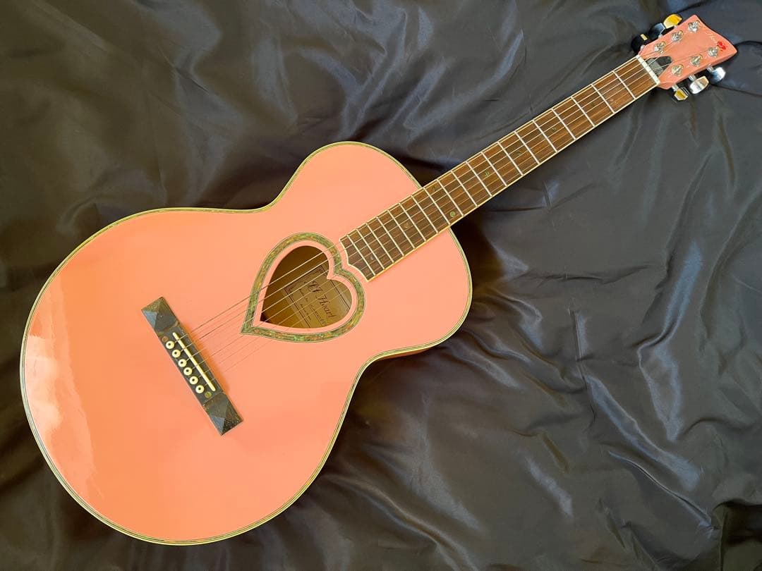 JJ Heart ジェイジェイハートアコースティックギター JJCピンクケース付