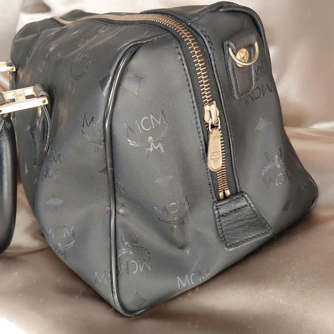 MCM　ボストンバッグ　黒　昭和レトロ　レトロ　バック　ブランド　ヴィンテージ