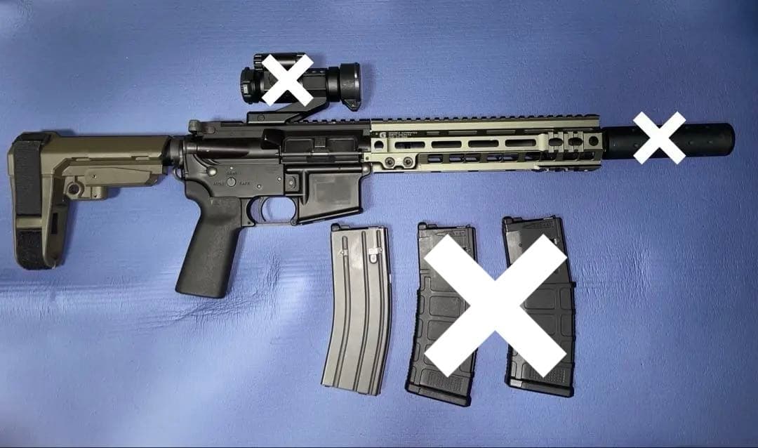 1月3日出品取消予定 東京マルイ ガスブローバック M4 MWSカスタム