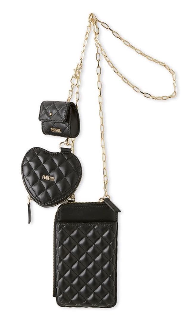 furfur キルティング3SET マルチショルダー　ブラック