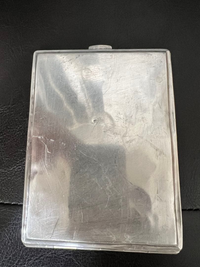 手彫り シルバー 950 純銀製 シガレットケー アンティーク