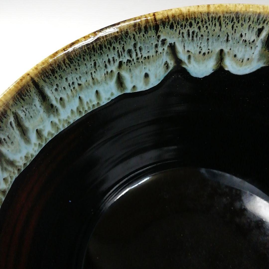 Ｔ３４０　茶碗　『灰釉流紋』『陶香園　加藤香山 作』　共箱　抹茶碗　茶道具