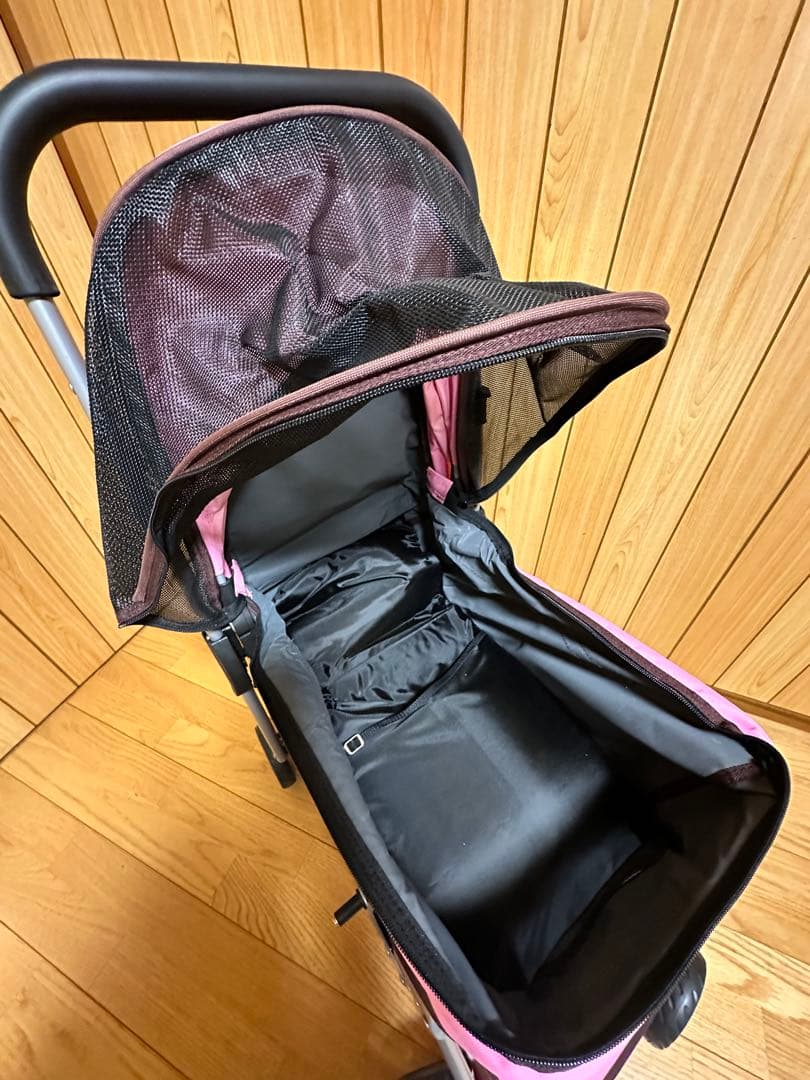 ピッコロカーネ　ピンクグレー　ペットカート 耐荷重18kgまで　犬　猫