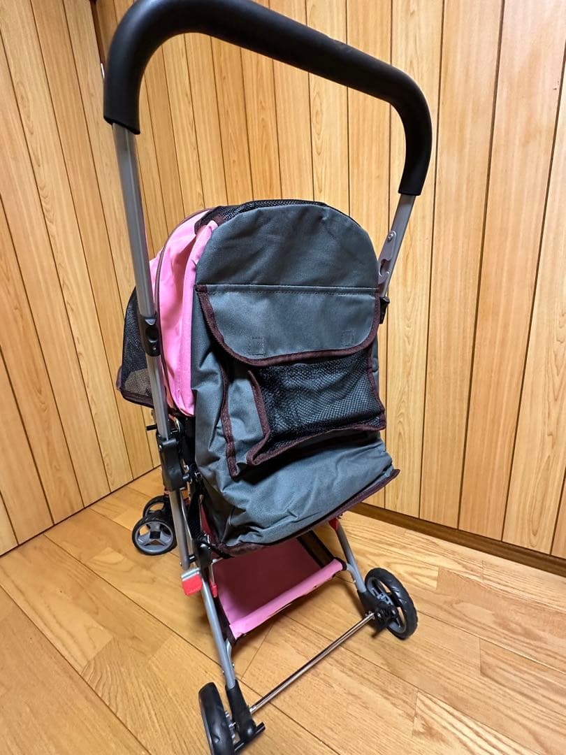 ピッコロカーネ　ピンクグレー　ペットカート 耐荷重18kgまで　犬　猫